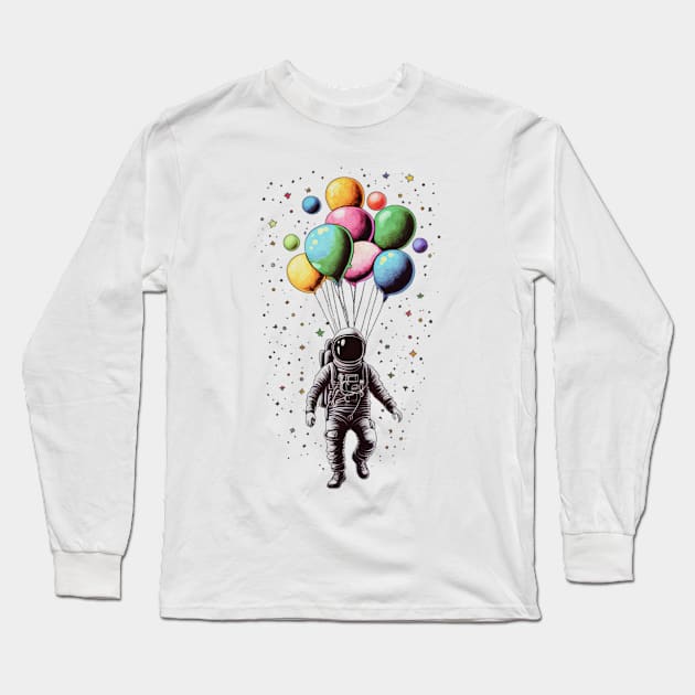 Flying with unknown Balloons Long Sleeve T-Shirt by Zachariya420